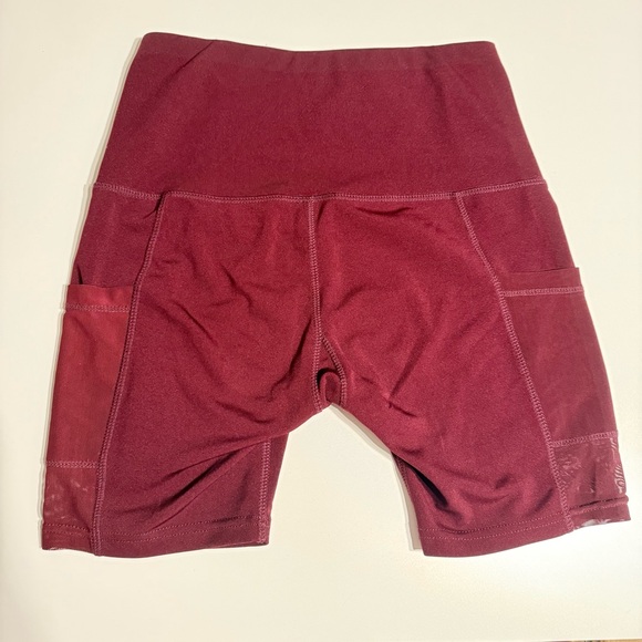 Embrace Your Love Maroon Biker Shorts. Size S. - Picture 2 of 4